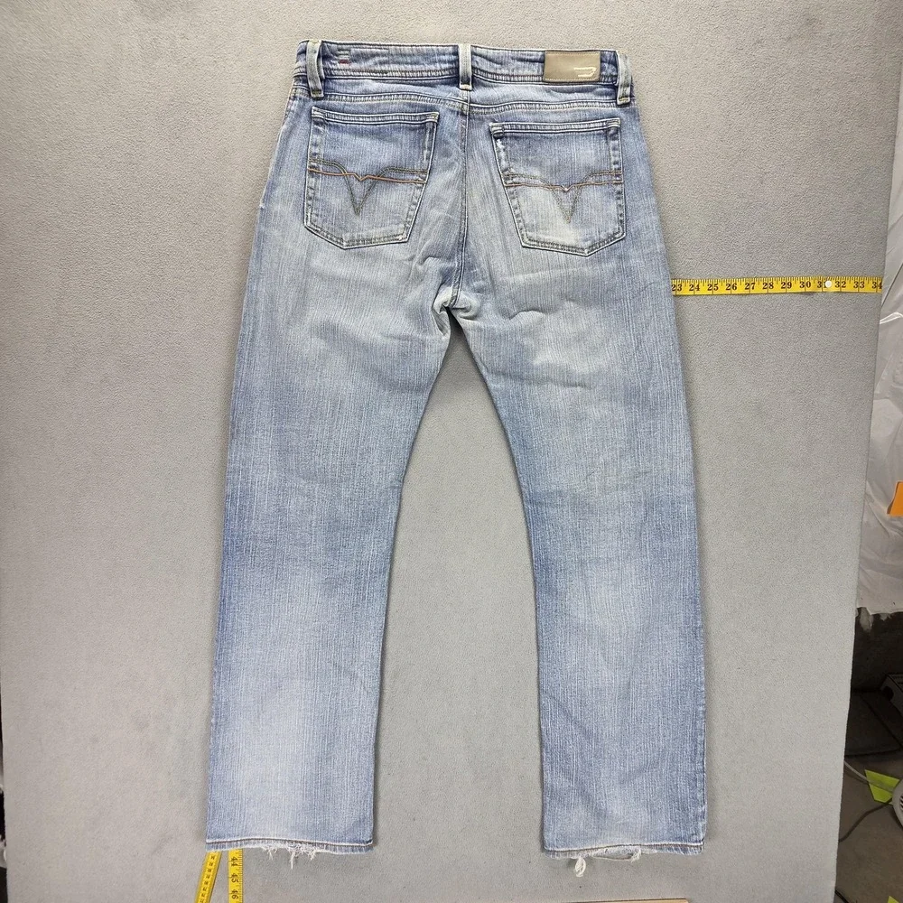 Diesel Jeans Mens 31x32 Blue Levan Relaxed Straight Made in Italy Stretch 0086N